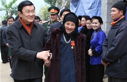 Chủ tịch nước Trương Tấn Sang kiểm tra tuyến biên giới phía bắc